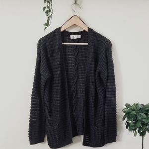 Dark gray cardigan sweater